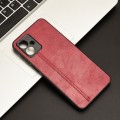 For Motorola Moto G14 Cow Pattern Sewing Back Cover Phone Case(Red)