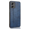 For Motorola Moto G14 Cow Pattern Sewing Back Cover Phone Case(Blue)