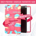 For Samsung Galaxy Tab A9 T Holder Robot Silicone Hybrid PC Tablet Case(Camouflage Rose Red)