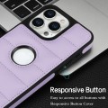 For iPhone 15 Pro Max Piano Key Hollow Cutout PU Phone Case(Light Purple)