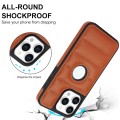 For iPhone 15 Pro Max Piano Key Hollow Cutout PU Phone Case(Brown)