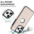 For iPhone 14 Pro Piano Key Hollow Cutout PU Phone Case(Apricot)