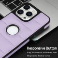 For iPhone 11 Piano Key Hollow Cutout PU Phone Case(Light Purple)