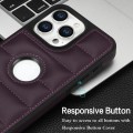 For iPhone XS Max Piano Key Hollow Cutout PU Phone Case(Dark Purple)