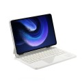 For Xiaomi Pad 6 / Pad Pro M11P-B-M611 Magnetic Bluetooth Keyboard Leather Tablet Case(White)