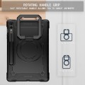 For Samsung Galaxy Tab S9 FE+ / S9+ Handle Robot Silicone Hybrid PC Tablet Case(Black)
