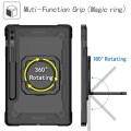 For Samsung Galaxy Tab S9 FE+ / S9+ Handle Robot Silicone Hybrid PC Tablet Case(Black)