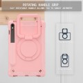 For Samsung Galaxy Tab S9 FE / S9 Handle Robot Silicone Hybrid PC Tablet Case(Rose Gold)