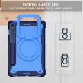 For Samsung Galaxy Tab S9 FE / S9 Handle Robot Silicone Hybrid PC Tablet Case(Navy Blue Blue)