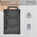 For Samsung Galaxy Tab S9 FE / S9 Handle Robot Silicone Hybrid PC Tablet Case(Black)