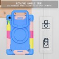 For Samsung Galaxy Tab A9+ Handle Robot Silicone Hybrid PC Tablet Case(Camouflage Blue)