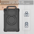 For Samsung Galaxy Tab A9+ Handle Robot Silicone Hybrid PC Tablet Case(Black)