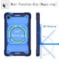 For Samsung Galaxy Tab A9 Handle Robot Silicone Hybrid PC Tablet Case(Navy Blue Blue)