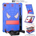 For Samsung Galaxy Tab A9+ Fold-Holder Spider Silicone Hybrid PC Tablet Case(Blue Red)