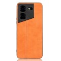 For TECNO Pova 5 Pro Cow Pattern Sewing Back Cover Phone Case(Orange)