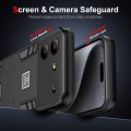 For ZTE Blade A54 2 in 1 Shockproof Phone Case(Black)