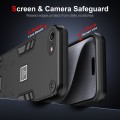 For iPhone SE 2022 / SE 2020 2 in 1 Shockproof Phone Case(Black)