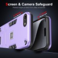 For iPhone SE 2022 / SE 2020 2 in 1 Shockproof Phone Case(Purple)
