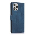For iPhone 15 Pro Orchid Butterfly Embossed Leather Phone Case(Blue)