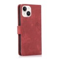 For iPhone 15 Plus Orchid Butterfly Embossed Leather Phone Case(Red)