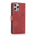 For iPhone 14 Pro Max Orchid Butterfly Embossed Leather Phone Case(Red)