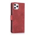 For iPhone 12 / 12 Pro Orchid Butterfly Embossed Leather Phone Case(Red)
