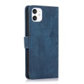For iPhone 11 Orchid Butterfly Embossed Leather Phone Case(Blue)