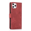 For iPhone 11 Pro Max Orchid Butterfly Embossed Leather Phone Case(Red)