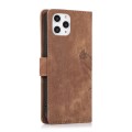 For iPhone 11 Pro Max Orchid Butterfly Embossed Leather Phone Case(Brown)