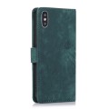 For iPhone X / XS Orchid Butterfly Embossed Leather Phone Case(Green)
