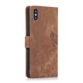 For iPhone X / XS Orchid Butterfly Embossed Leather Phone Case(Brown)