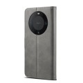 For Huawei Mate 60 LC.IMEEKE Calf Texture Leather Phone Case(Grey)