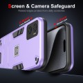 For Motorola Moto E22 2 in 1 Shockproof Phone Case(Purple)