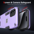 For Motorola Moto G52 2 in 1 Shockproof Phone Case(Purple)