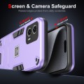 For Motorola Moto G73 2 in 1 Shockproof Phone Case(Purple)