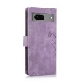 For Google Pixel 8 Orchid Butterfly Embossed Leather Phone Case(Purple)