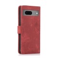 For Google Pixel 8 Orchid Butterfly Embossed Leather Phone Case(Red)