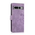For Google Pixel 7 Pro Orchid Butterfly Embossed Leather Phone Case(Purple)