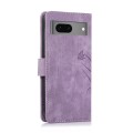 For Google Pixel 7 Orchid Butterfly Embossed Leather Phone Case(Purple)