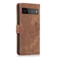 For Google Pixel 6 Orchid Butterfly Embossed Leather Phone Case(Brown)