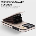 For iPhone 11 YM005 Skin Feel Card Bag Phone Case with Long Lanyard(Apricot)