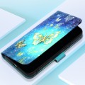 For Xiaomi Redmi A3 3D Painting Horizontal Flip Leather Phone Case(Golden Butterfly)