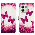 For Xiaomi Redmi Note 13 4G Global 3D Painting Horizontal Flip Leather Phone Case(Rose Butterfly)