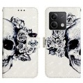 For Xiaomi Redmi Note 13 5G Global 3D Painting Horizontal Flip Leather Phone Case(Skull)