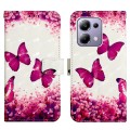 For Xiaomi Redmi Note 13 Pro 4G Global 3D Painting Horizontal Flip Leather Phone Case(Rose Butterfly