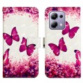 For Xiaomi Poco M6 Pro 4G 3D Painting Horizontal Flip Leather Phone Case(Rose Butterfly)