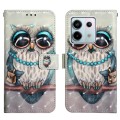 For Xiaomi Redmi Note 13 Pro 5G Global 3D Painting Horizontal Flip Leather Phone Case(Grey Owl)