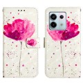For Xiaomi Redmi Note 13 Pro 5G Global 3D Painting Horizontal Flip Leather Phone Case(Flower)