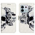 For Xiaomi Redmi Note 13 Pro 5G Global 3D Painting Horizontal Flip Leather Phone Case(Skull)