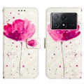 For Xiaomi Redmi K70E 3D Painting Horizontal Flip Leather Phone Case(Flower)